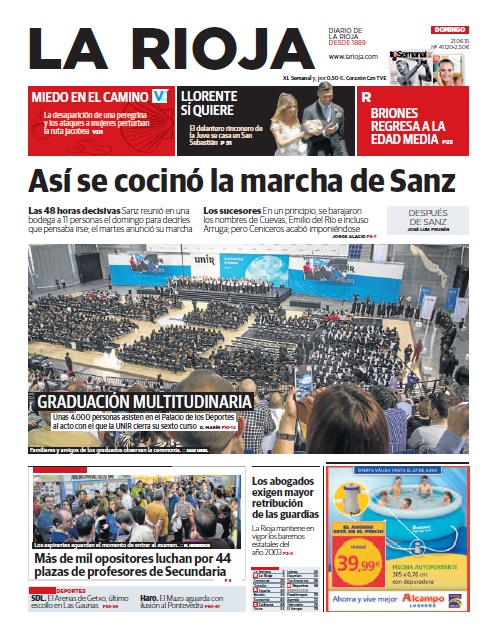 Portada LA RIOJA 21-06-2015